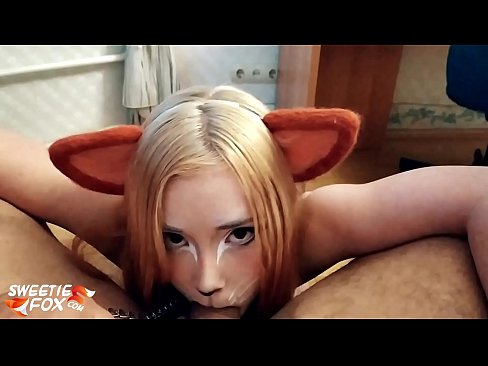 ❤️ Kitsune اس کے منہ میں ڈک اور سہ نگل مقعد فحش  ﹏